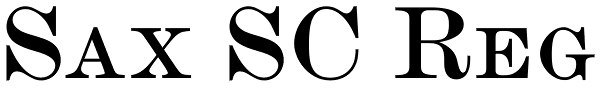 Sax SC Reg Font