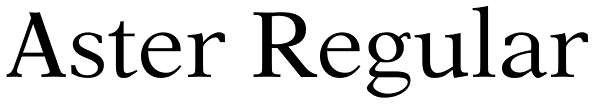 Aster Regular Font