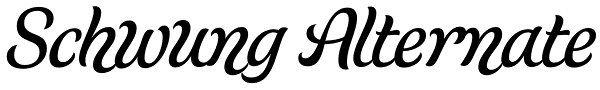 Schwung Alternate Font