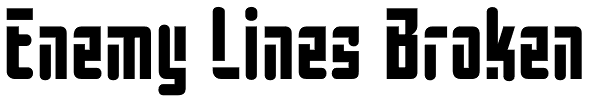 Enemy Lines Broken Font