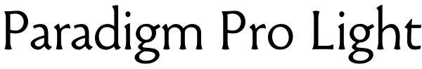 Paradigm Pro Light Font