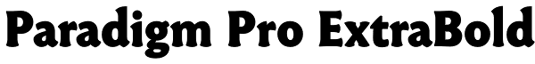 Paradigm Pro ExtraBold Font