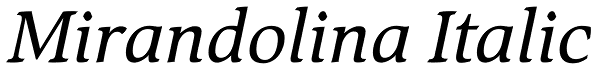 Mirandolina Italic Font