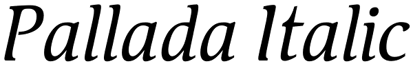 Pallada Italic Font