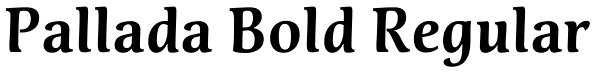 Pallada Bold Regular Font