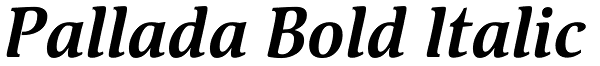 Pallada Bold Italic Font