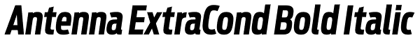 Antenna ExtraCond Bold Italic Font