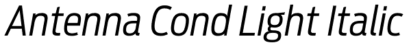 Antenna Cond Light Italic Font