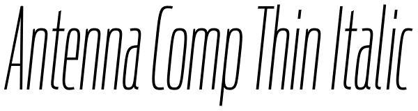 Antenna Comp Thin Italic Font