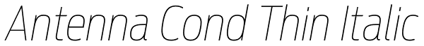 Antenna Cond Thin Italic Font