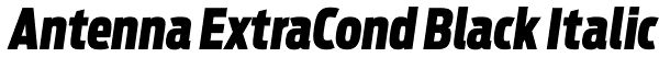 Antenna ExtraCond Black Italic Font