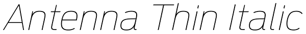 Antenna Thin Italic Font