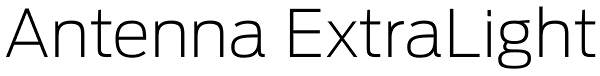 Antenna ExtraLight Font