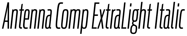 Antenna Comp ExtraLight Italic Font