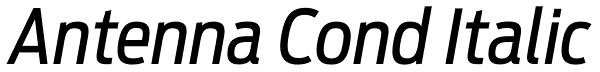 Antenna Cond Italic Font