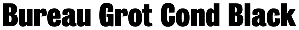 Bureau Grot Cond Black Font