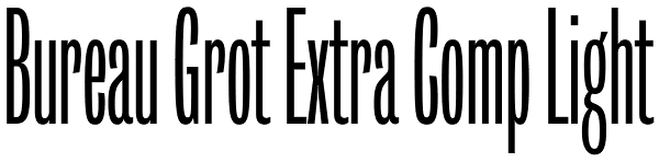 Bureau Grot Extra Comp Light Font