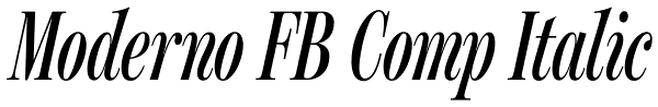 Moderno FB Comp Italic Font