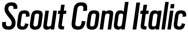 Scout Cond Italic Font