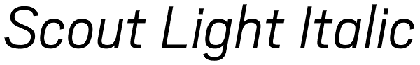 Scout Light Italic Font