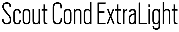 Scout Cond ExtraLight Font