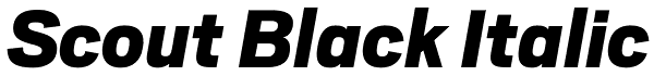 Scout Black Italic Font