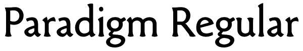 Paradigm Regular Font