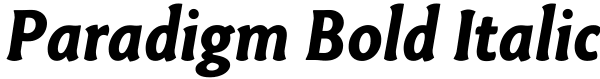 Paradigm Bold Italic Font