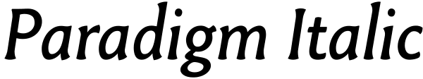 Paradigm Italic Font