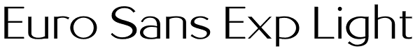 Euro Sans Exp Light Font