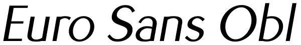 Euro Sans Obl Font