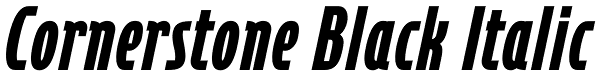 Cornerstone Black Italic Font