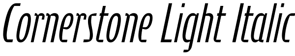 Cornerstone Light Italic Font