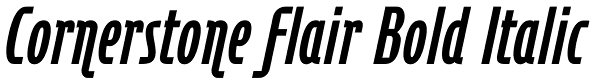Cornerstone Flair Bold Italic Font
