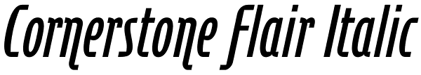 Cornerstone Flair Italic Font
