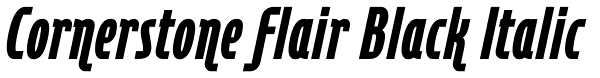 Cornerstone Flair Black Italic Font