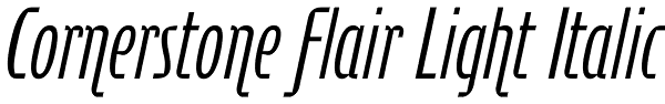 Cornerstone Flair Light Italic Font
