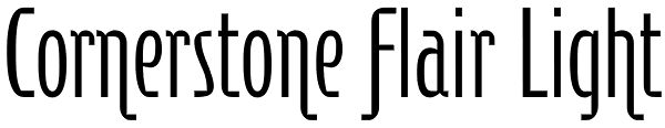 Cornerstone Flair Light Font