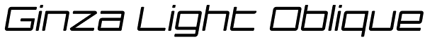 Ginza Light Oblique Font