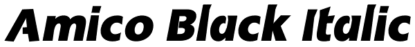 Amico Black Italic Font