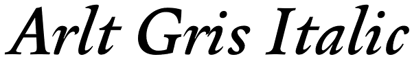 Arlt Gris Italic Font