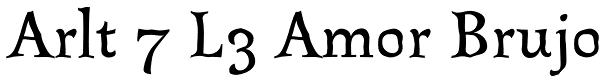 Arlt 7 L3 Amor Brujo Font