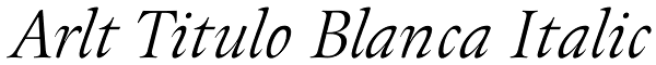 Arlt Titulo Blanca Italic Font