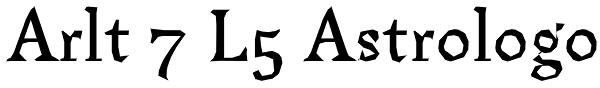 Arlt 7 L5 Astrologo Font