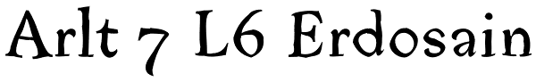 Arlt 7 L6 Erdosain Font