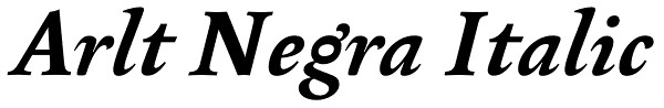 Arlt Negra Italic Font