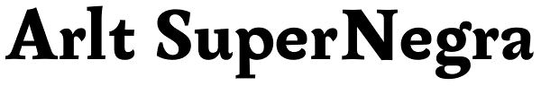 Arlt SuperNegra Font