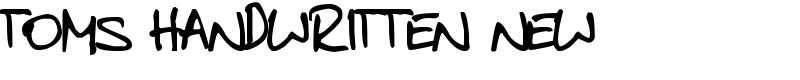 toms handwritten new Font