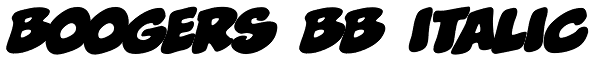 Boogers BB Italic Font