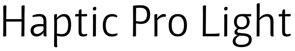 Haptic Pro Light Font